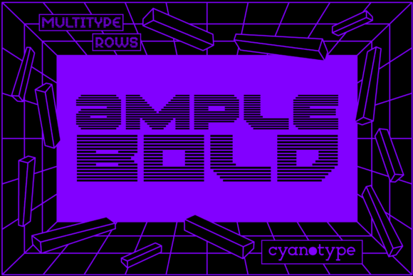 MultiType Rows Ample Bold: A Pixelated Powerhouse for Modern Design