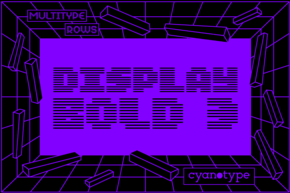 MultiType Rows Display Bold 3: The Pixelated Powerhouse for Modern Designs