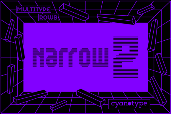 MultiType Rows Narrow 2: The Pixelated Edge for Modern Digital Design