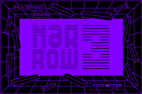 MultiType Rows Narrow 3: A Pixelated Display Font for Bold Designs