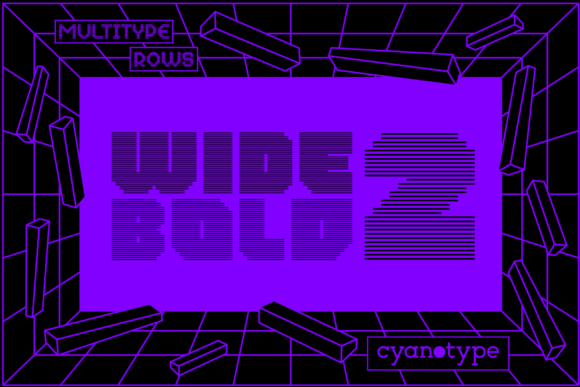 MultiType Rows Wide Bold 2: A Practical Evaluation for Distinctive Pixel Displays